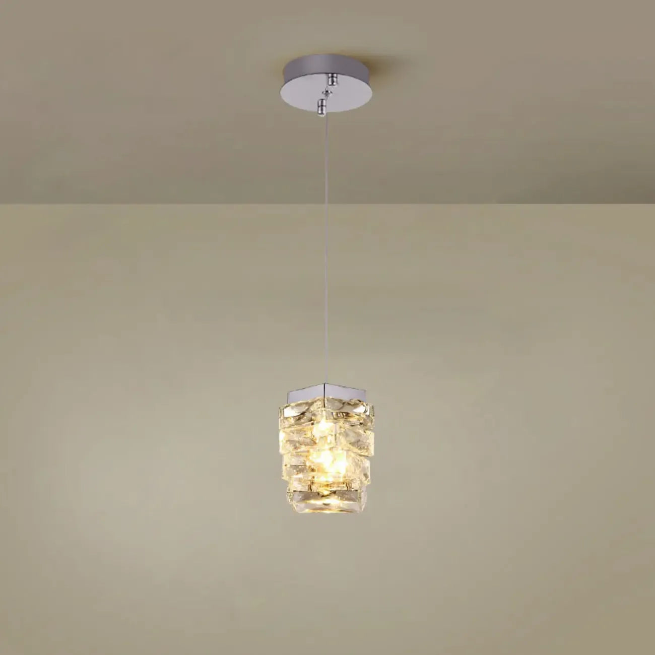 Suspensions d'extérieur modernes en cristal doré