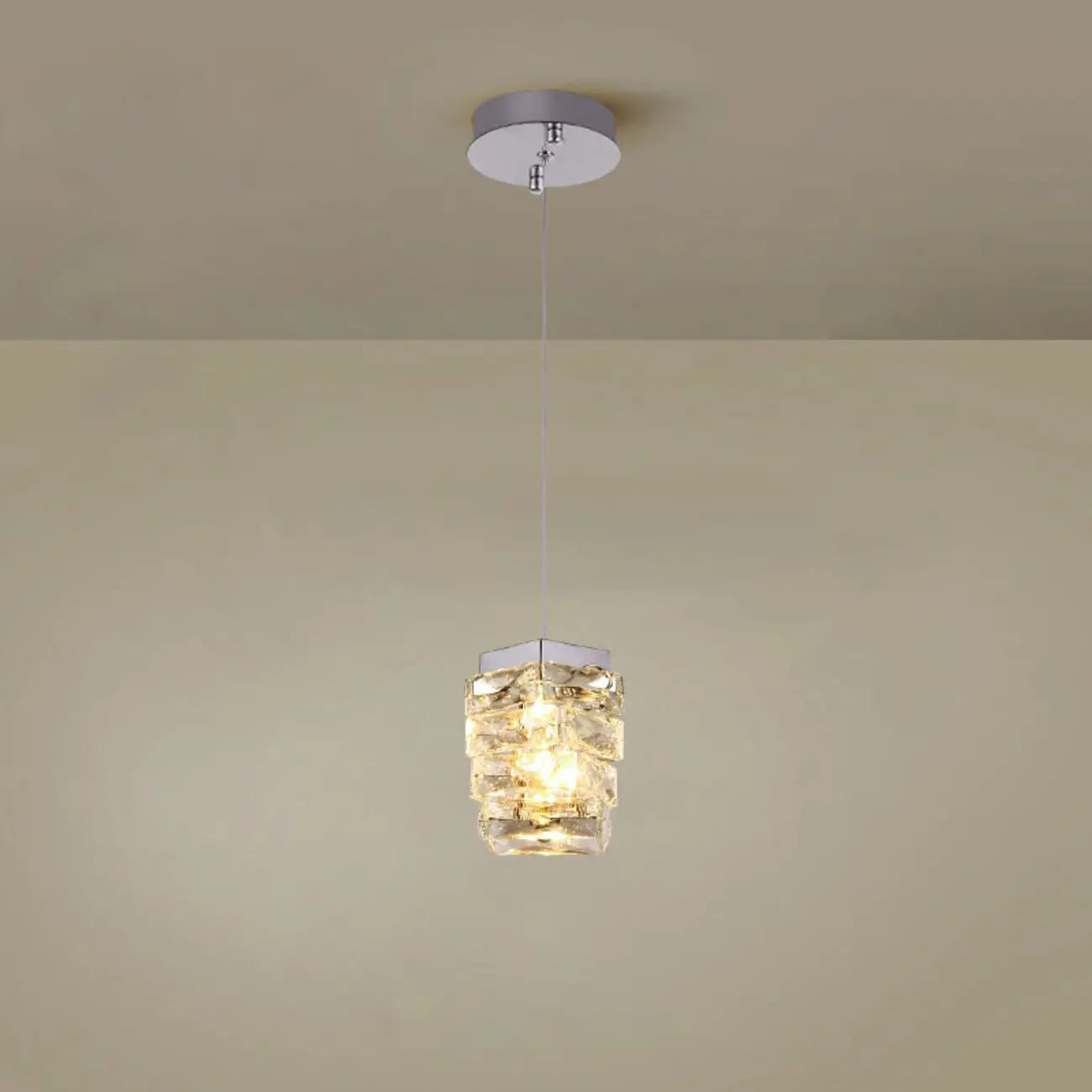 Suspensions d'extérieur modernes en cristal doré