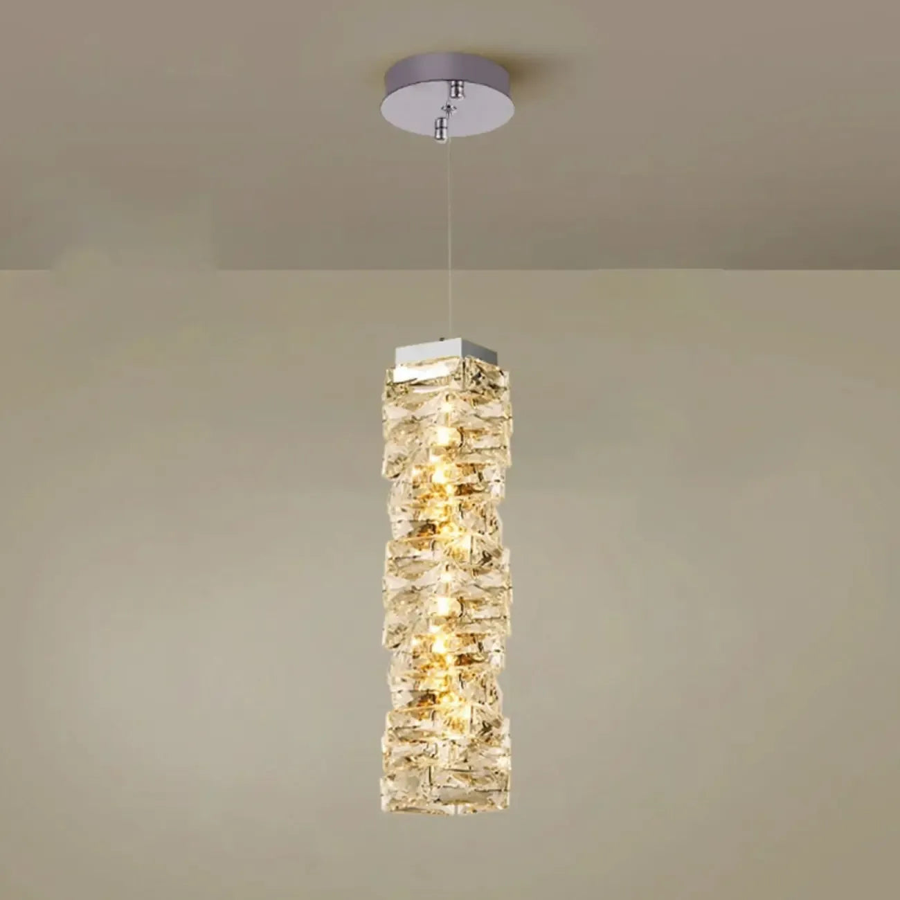 Suspensions d'extérieur modernes en cristal doré