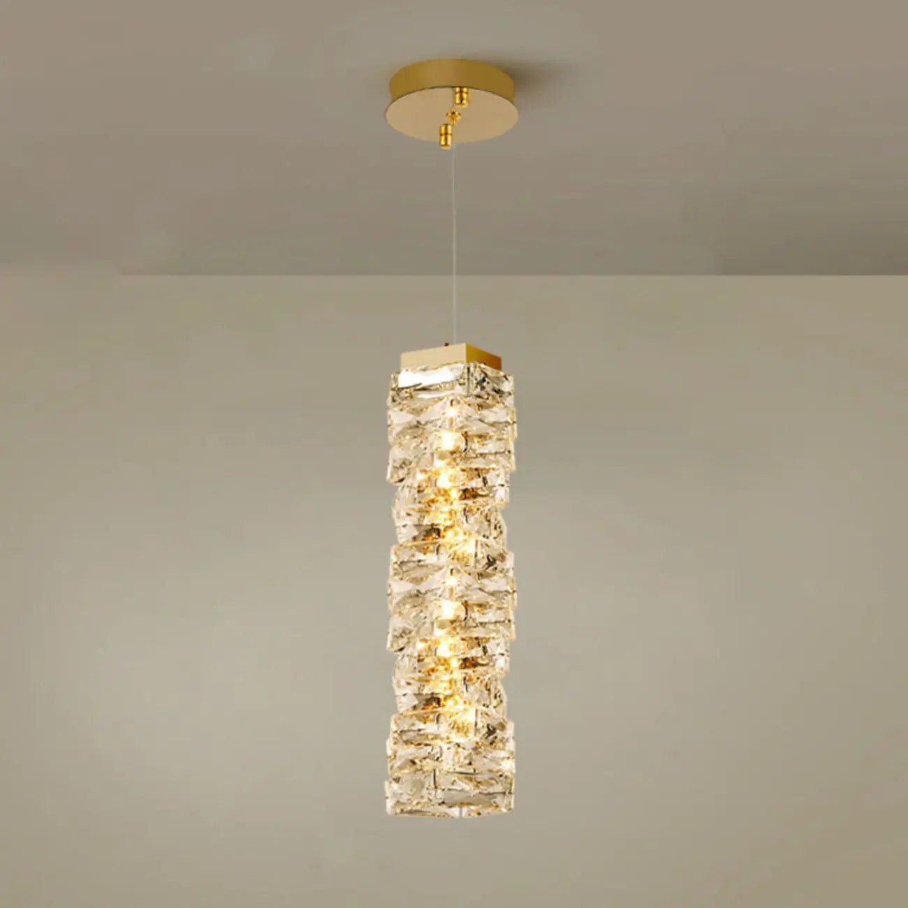 Suspensions d'extérieur modernes en cristal doré