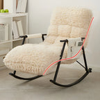 Fauteuil inclinable à bascule moderne en métal rembourré pour intérieur