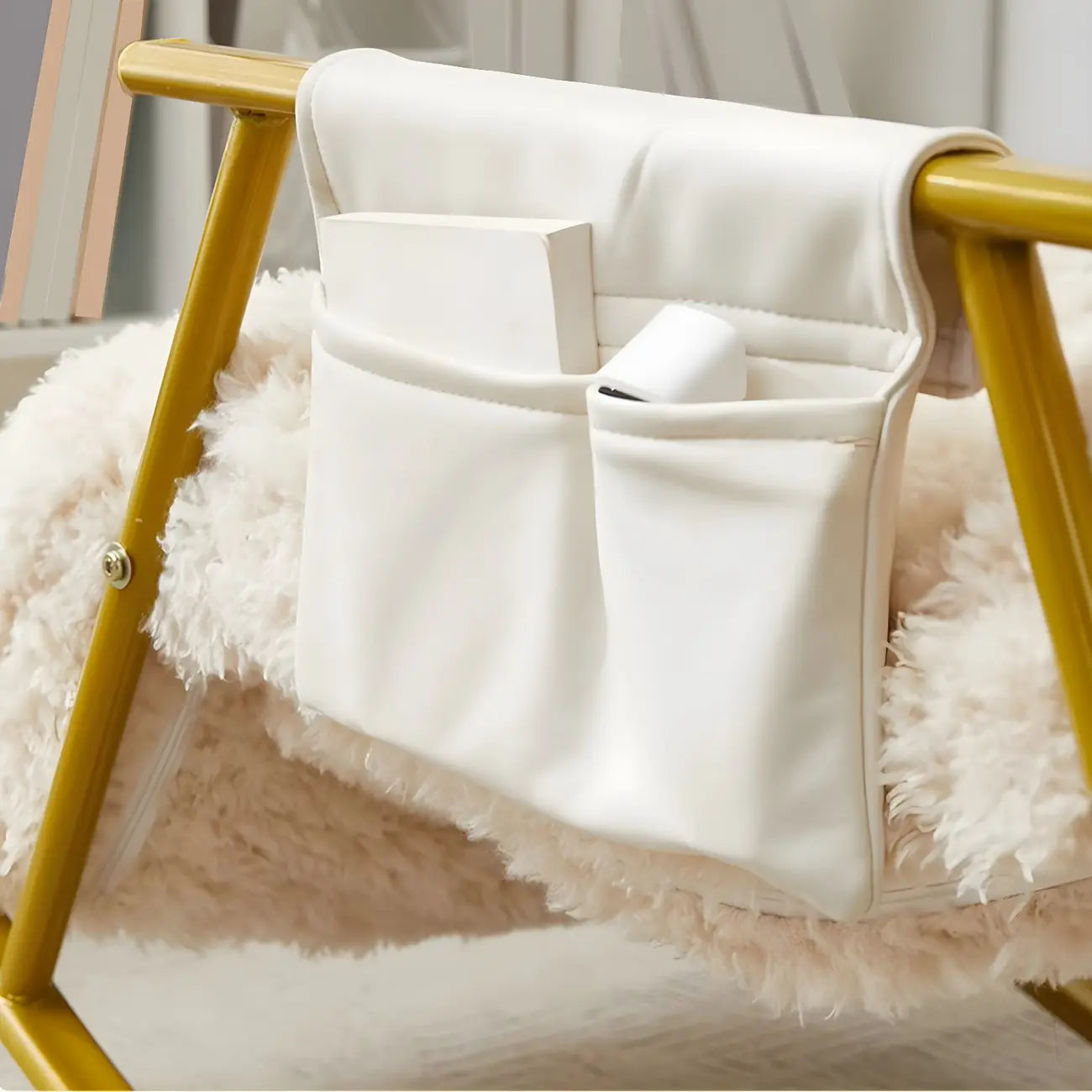 Fauteuil inclinable à bascule moderne en métal rembourré pour intérieur