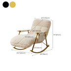 Fauteuil inclinable à bascule moderne en métal rembourré pour intérieur