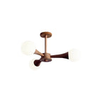 Lustre encastré élégant en bois à 5 lumières pour chambre à coucher