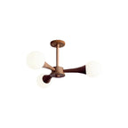 Lustre encastré élégant en bois à 5 lumières pour chambre à coucher