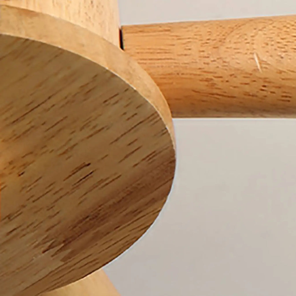 Lustre encastré élégant en bois à 5 lumières pour chambre à coucher