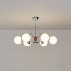Lustre moderne à LED avec globes en verre pour salon