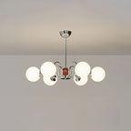 Lustre moderne à LED avec globes en verre pour salon