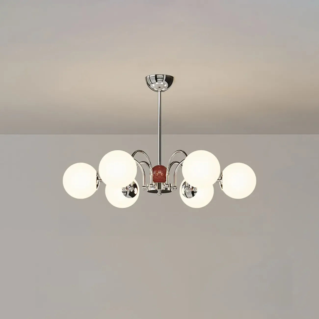 Lustre moderne à LED avec globes en verre pour salon