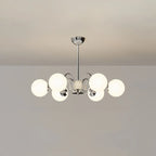 Lustre moderne à LED avec globes en verre pour salon
