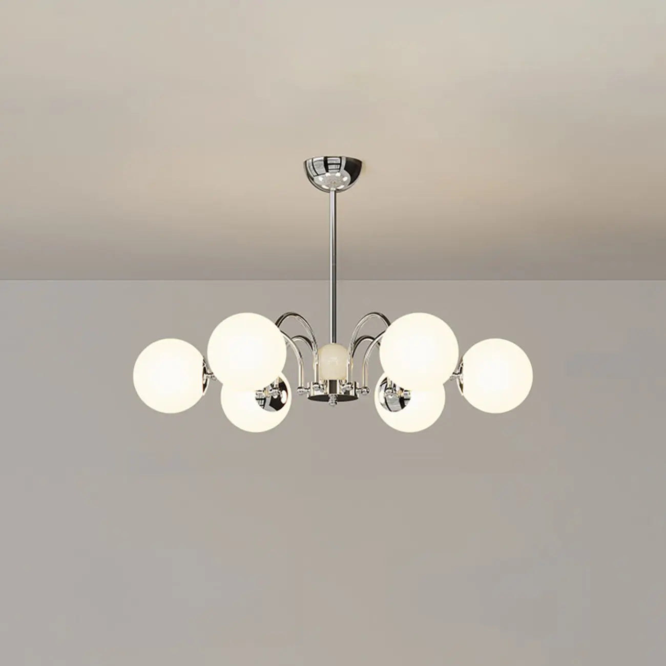 Lustre moderne à LED avec globes en verre pour salon