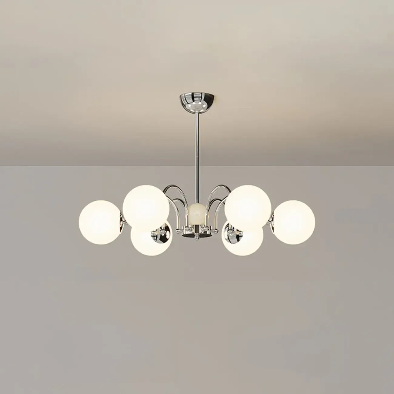 Lustre moderne à LED avec globes en verre pour salon