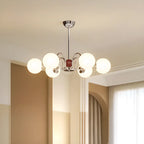 Lustre moderne à LED avec globes en verre pour salon