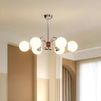 Lustre moderne à LED avec globes en verre pour salon