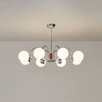 Lustre moderne à LED avec globes en verre pour salon