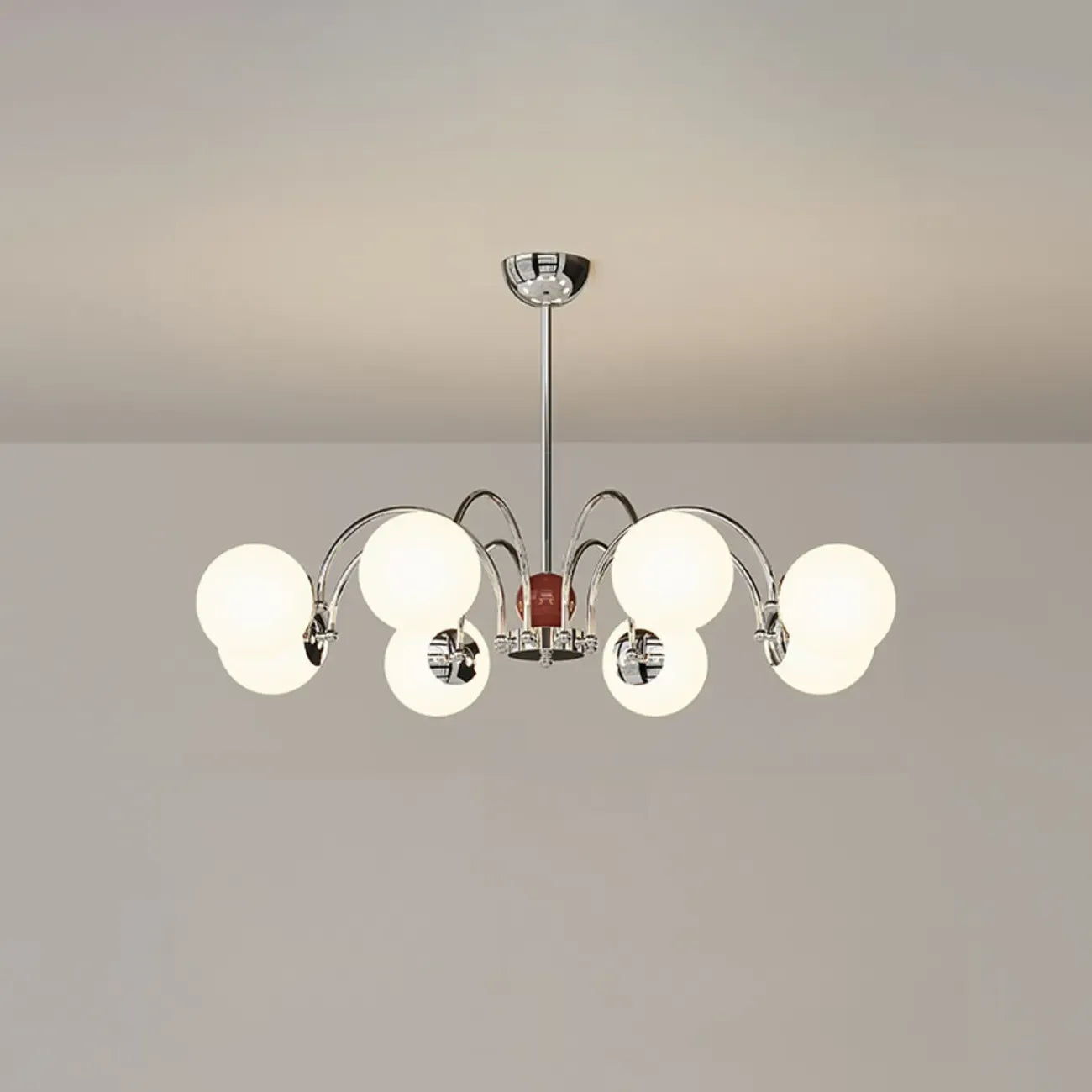 Lustre moderne à LED avec globes en verre pour salon