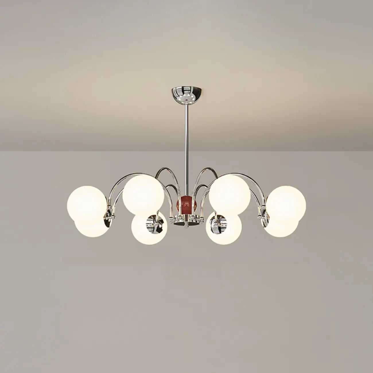 Lustre moderne à LED avec globes en verre pour salon