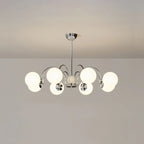 Lustre moderne à LED avec globes en verre pour salon