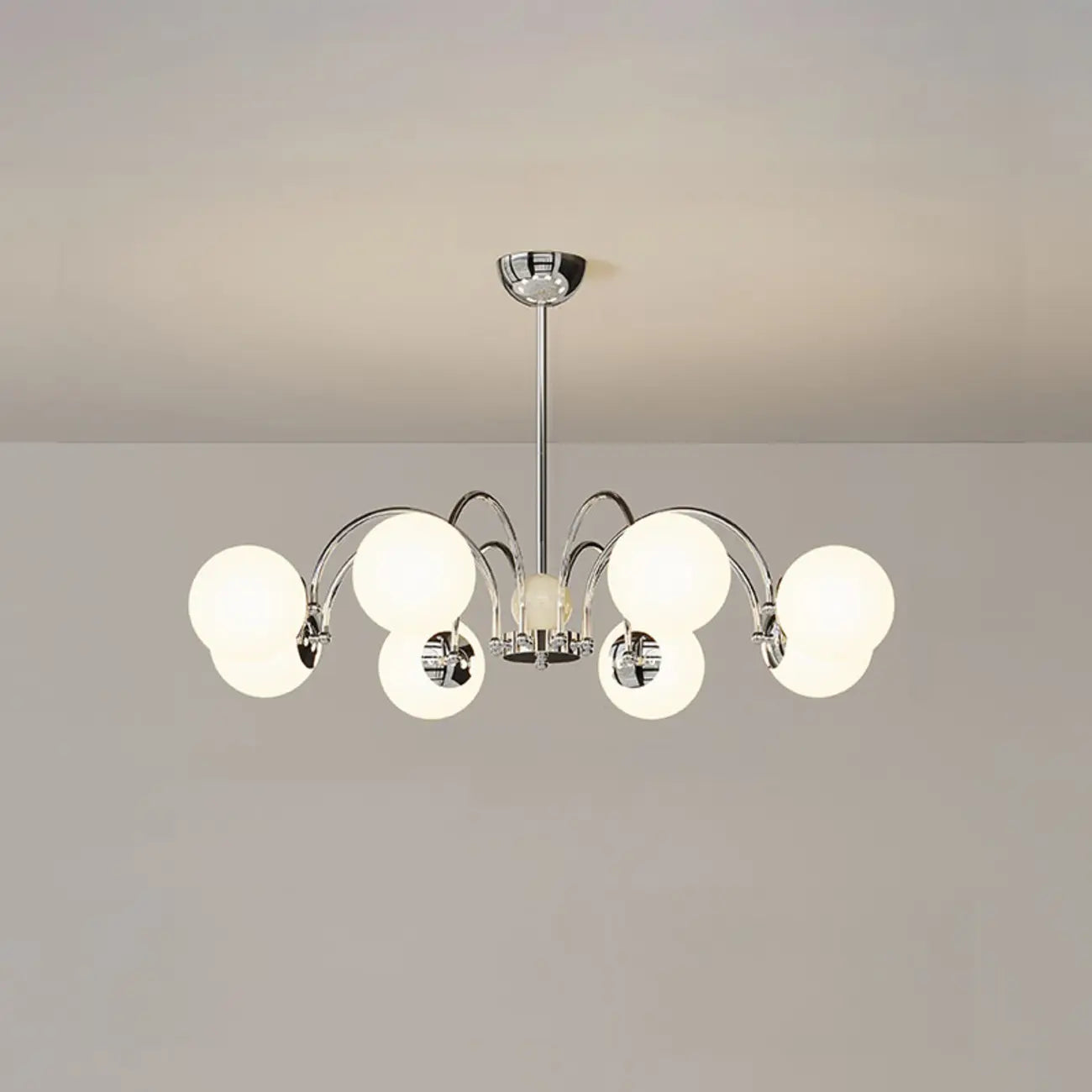 Lustre moderne à LED avec globes en verre pour salon