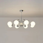 Lustre moderne à LED avec globes en verre pour salon