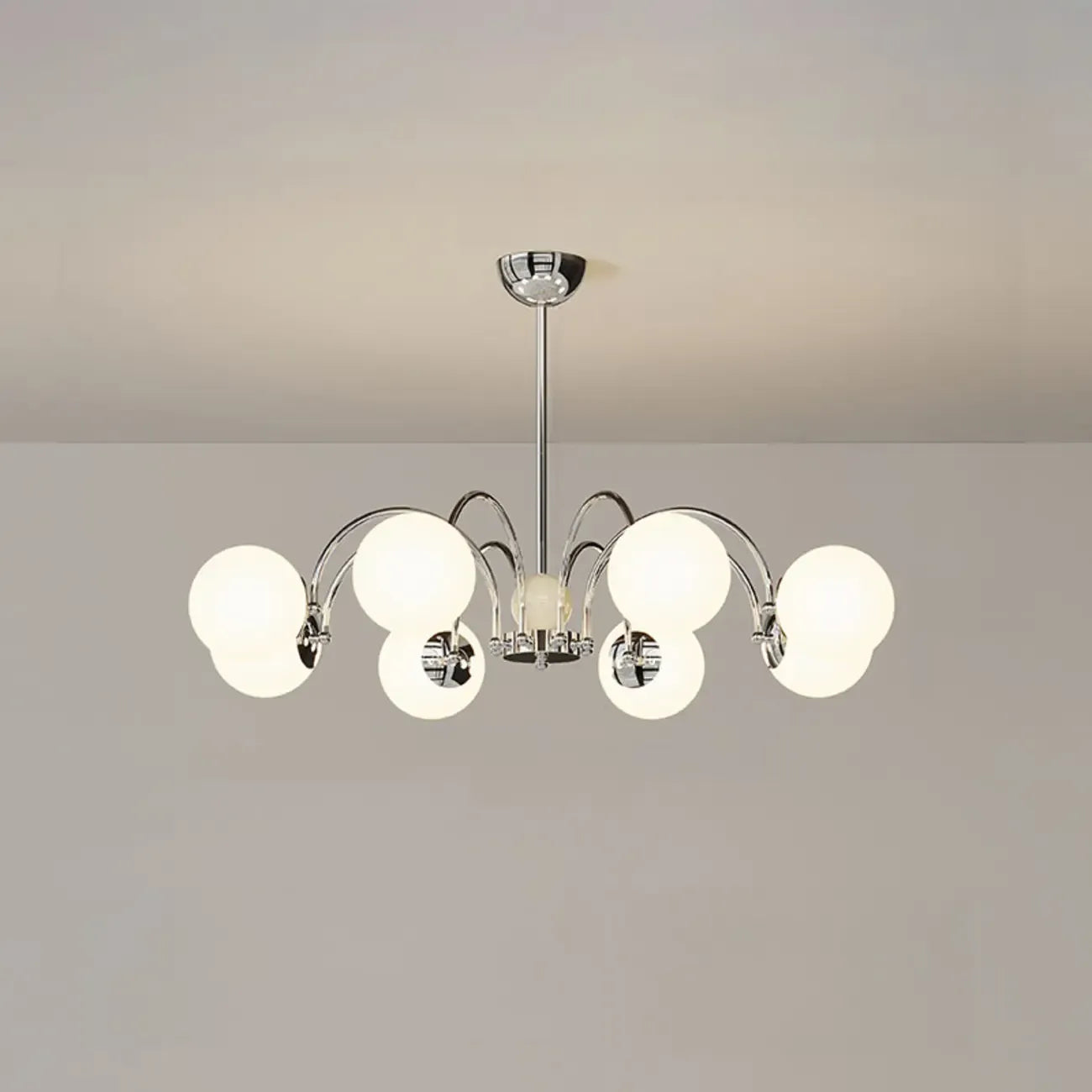 Lustre moderne à LED avec globes en verre pour salon
