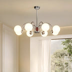 Lustre moderne à LED avec globes en verre pour salon