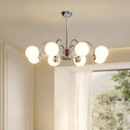 Lustre moderne à LED avec globes en verre pour salon