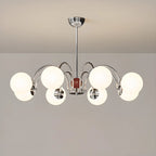 Lustre moderne à LED avec globes en verre pour salon