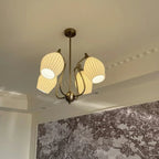 Lustre moderne et élégant en verre blanc pour salon