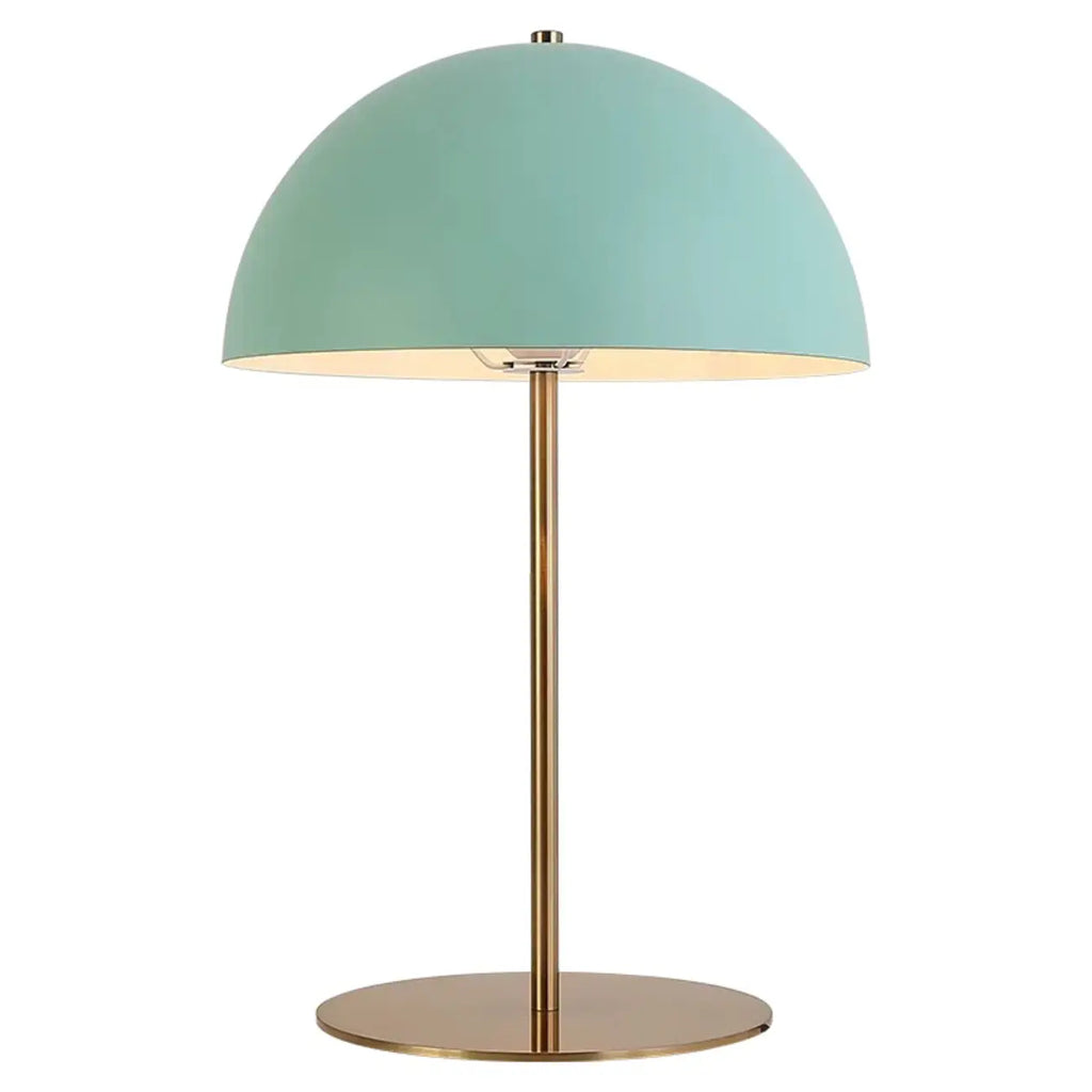 Lampe de table électrique à brancher, abat-jour en métal Macaron Iron Dome, en forme de dôme.