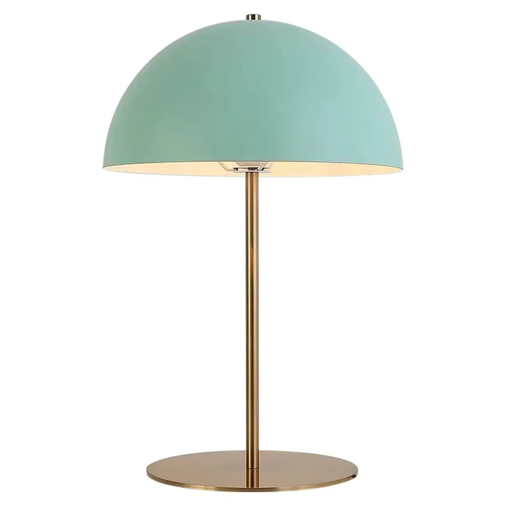 Lampe de table électrique à brancher, abat-jour en métal Macaron Iron Dome, en forme de dôme.