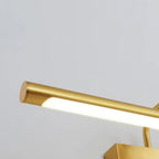 Applique murale LED en métal doré en forme de bois de cerf pour salle de bain