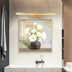 Lampada da bagno a LED lineare dorata moderna regolabile