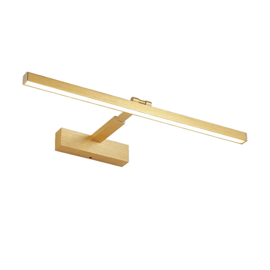 Lampada da bagno a LED lineare dorata moderna regolabile