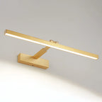 Lampada da bagno a LED lineare dorata moderna regolabile