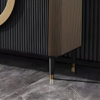 Buffet glamour en bois couleur expresso avec tiroirs et placards