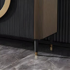 Buffet glamour en bois couleur expresso avec tiroirs et placards