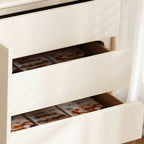 Buffet contemporain en bois avec tiroirs, blanc/noir