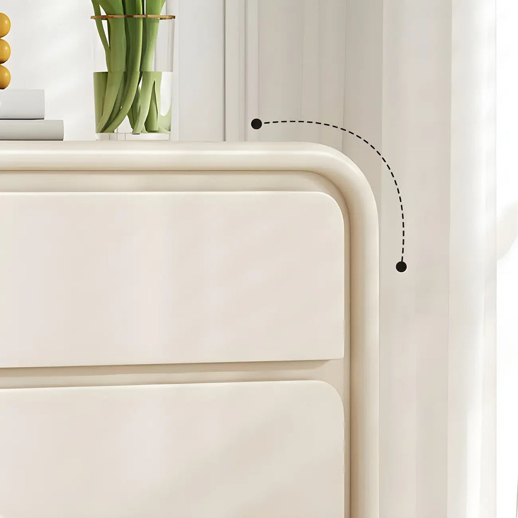 Buffet contemporain en bois avec tiroirs, blanc/noir