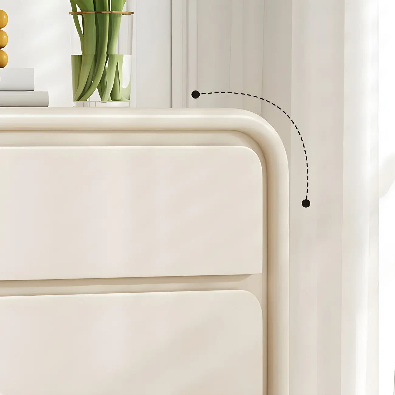 Buffet contemporain en bois avec tiroirs, blanc/noir