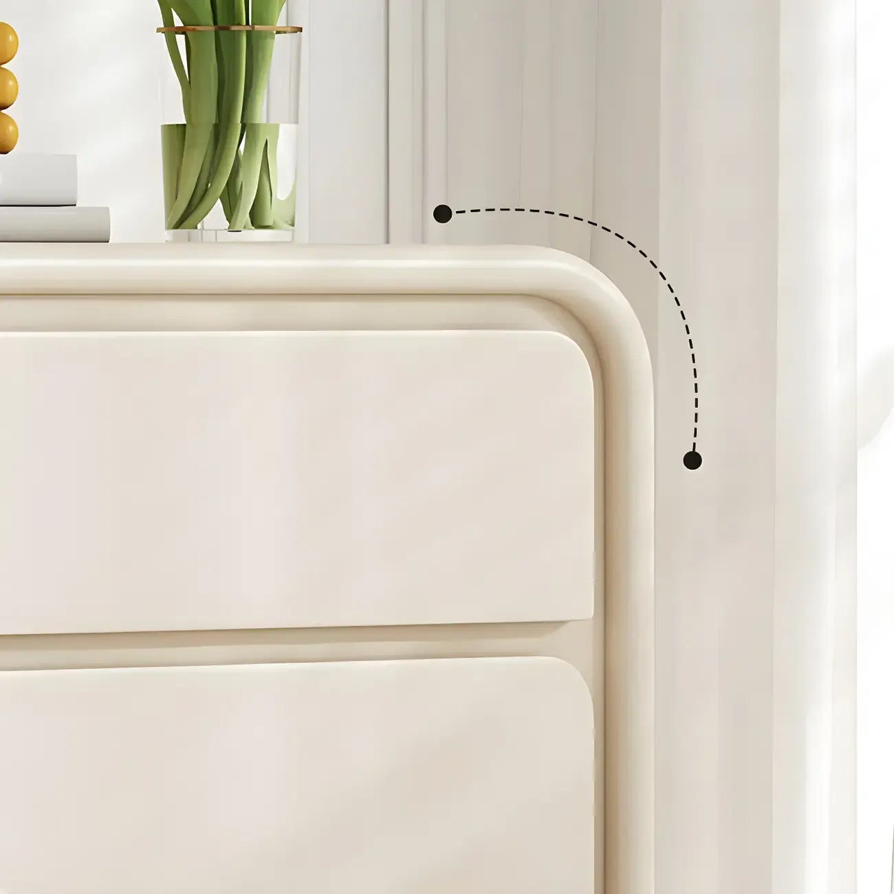 Buffet contemporain en bois avec tiroirs, blanc/noir