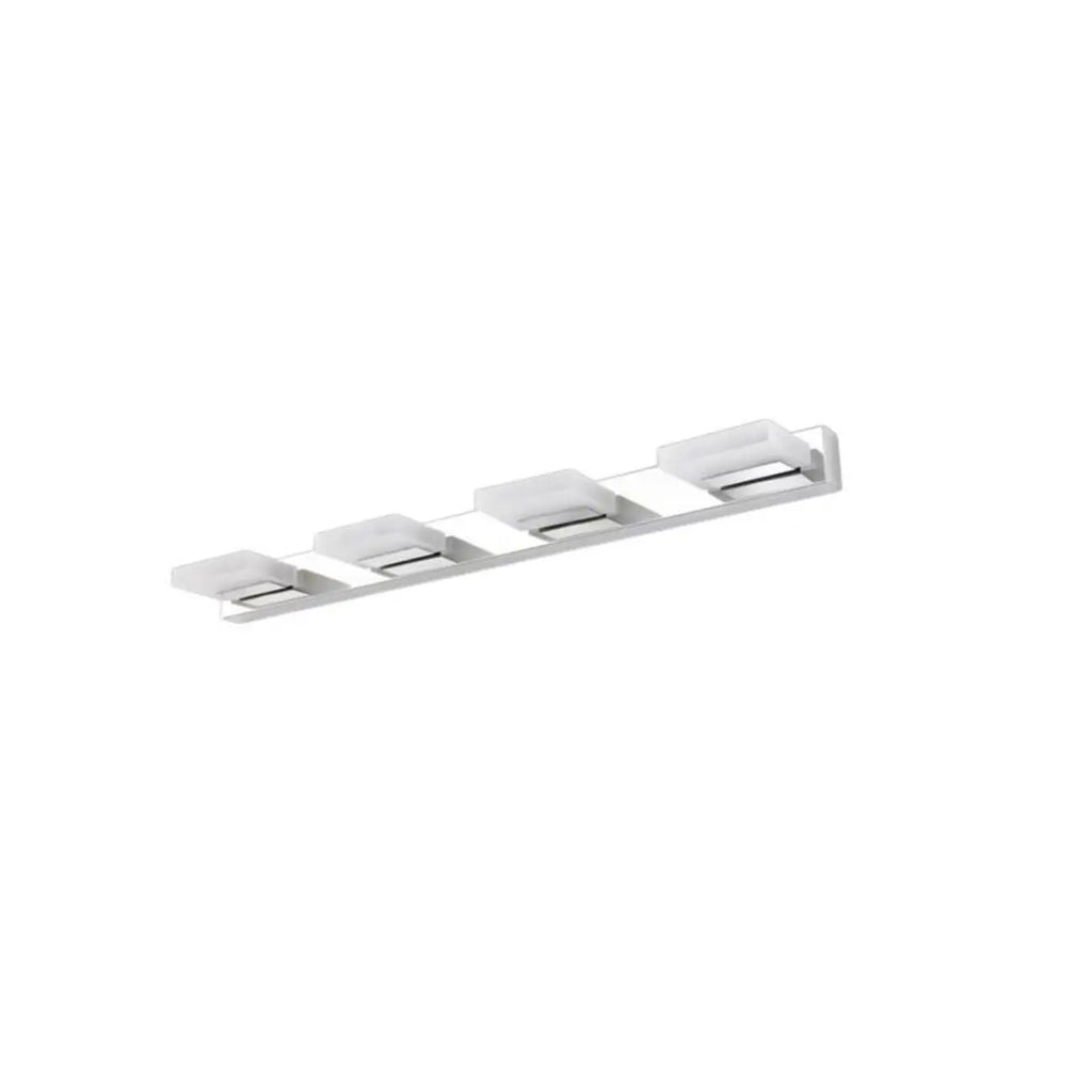 Applique murale minimaliste argentée à 3 lumières en acier inoxydable pour salle de bain