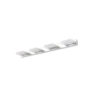 Applique murale minimaliste argentée à 3 lumières en acier inoxydable pour salle de bain
