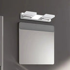 Applique murale minimaliste argentée à 3 lumières en acier inoxydable pour salle de bain