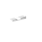Applique murale minimaliste argentée à 3 lumières en acier inoxydable pour salle de bain