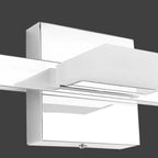 Applique murale minimaliste argentée à 3 lumières en acier inoxydable pour salle de bain