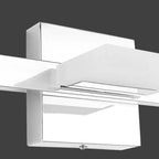 Applique murale minimaliste argentée à 3 lumières en acier inoxydable pour salle de bain