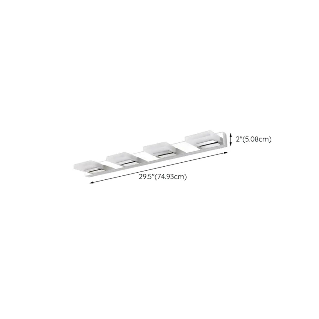 Applique murale minimaliste argentée à 3 lumières en acier inoxydable pour salle de bain
