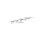 Applique murale minimaliste argentée à 3 lumières en acier inoxydable pour salle de bain