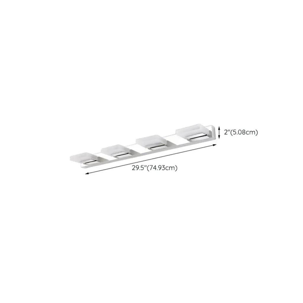 Applique murale minimaliste argentée à 3 lumières en acier inoxydable pour salle de bain